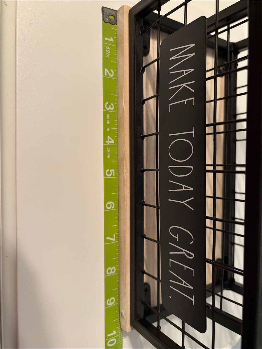 Rae Dunn Black Wire Desk Organizer with "Make Today Great." Plaque - Picture 6 of 7